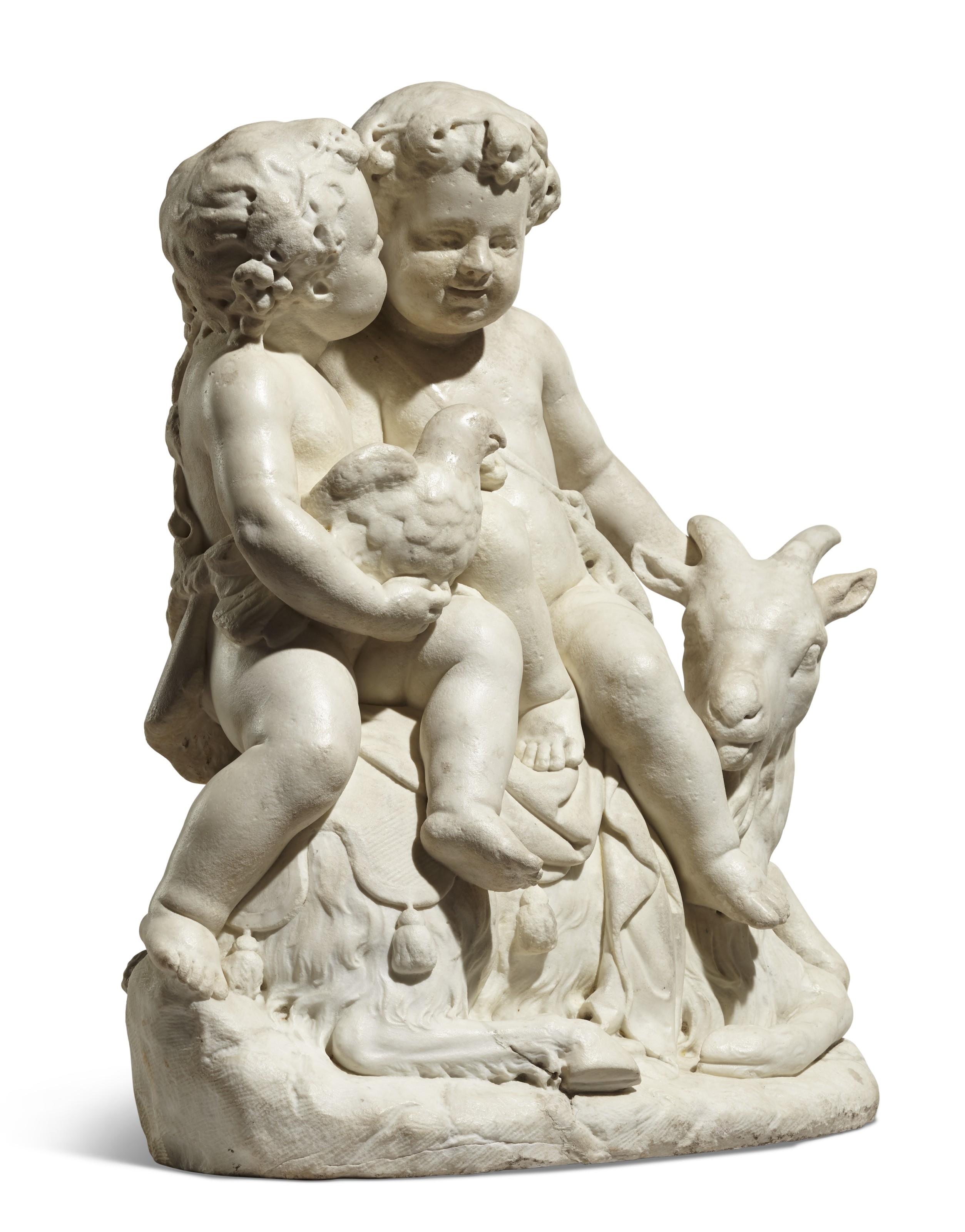 French School, 18th Century | A FRENCH WHITE MARBLE FIGURAL GROUP OF ...