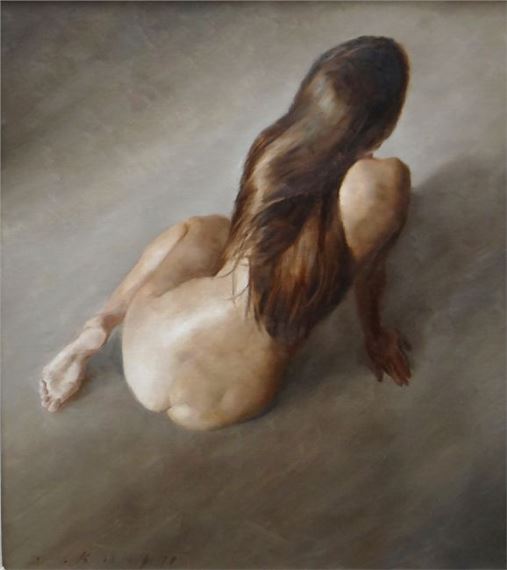 Nude on Grey by David Knight