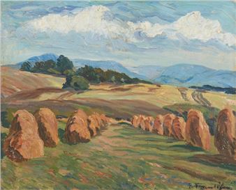 Hay bales in a summer landscape - Mafer Kopenhofer
