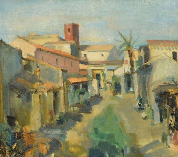 Street in Sardinia, by Clement Serneels, 1971