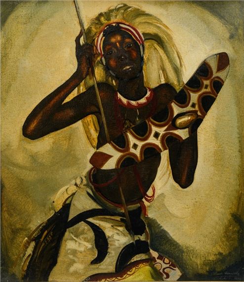 Intore dancer by Clement Serneels, 1939