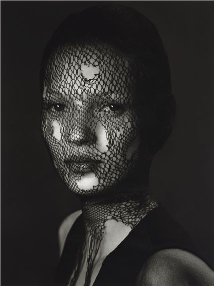 Kate Moss in Torn Veil, Marrakech, 1993 by Albert Watson, 1993