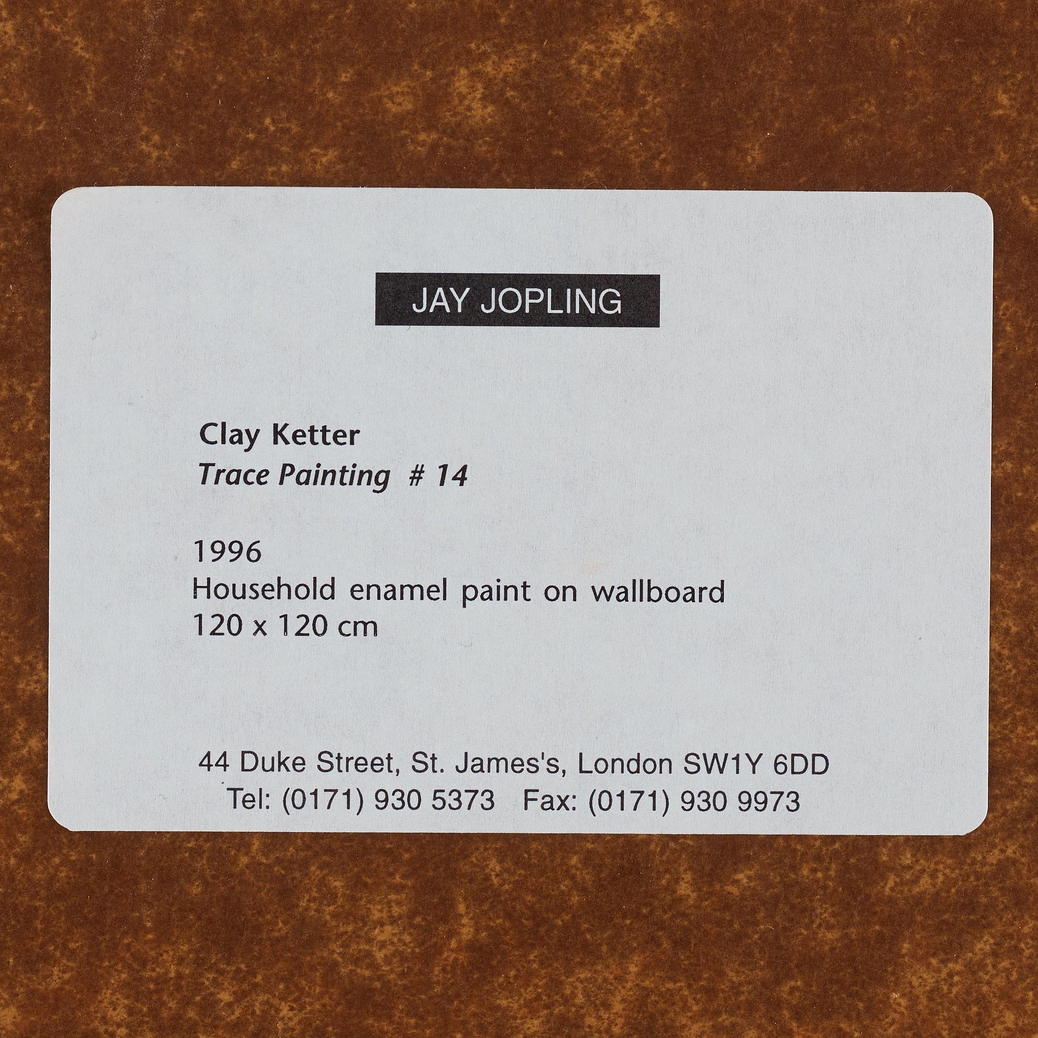 Artwork by Clay Ketter, Trace Painting #14, Made of Mixed media on panel