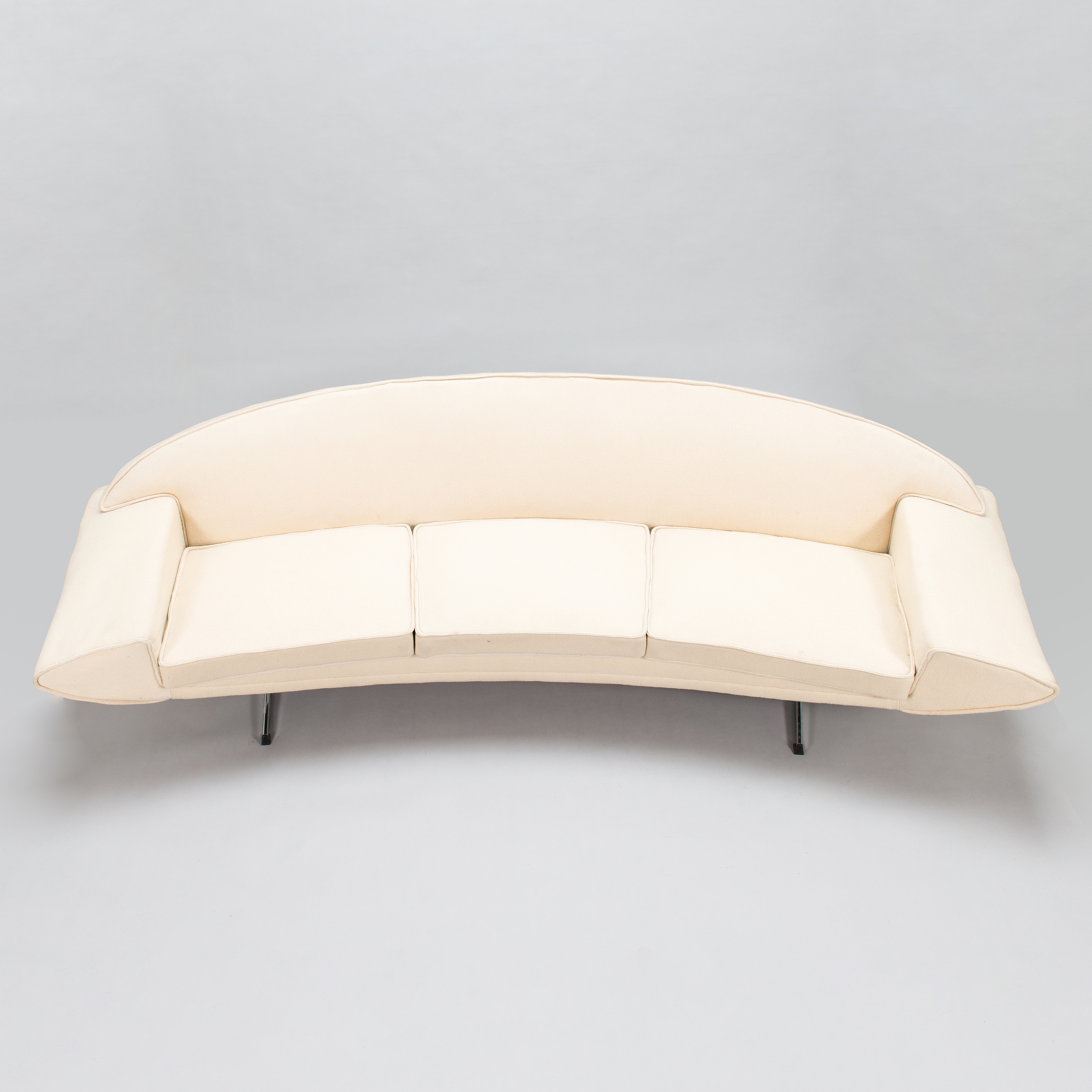 Artwork by Johannes Andersen, Three-piece 1960's/70's 'Capri' sofa suite for Trensum Möbelfabrik, Made of metal