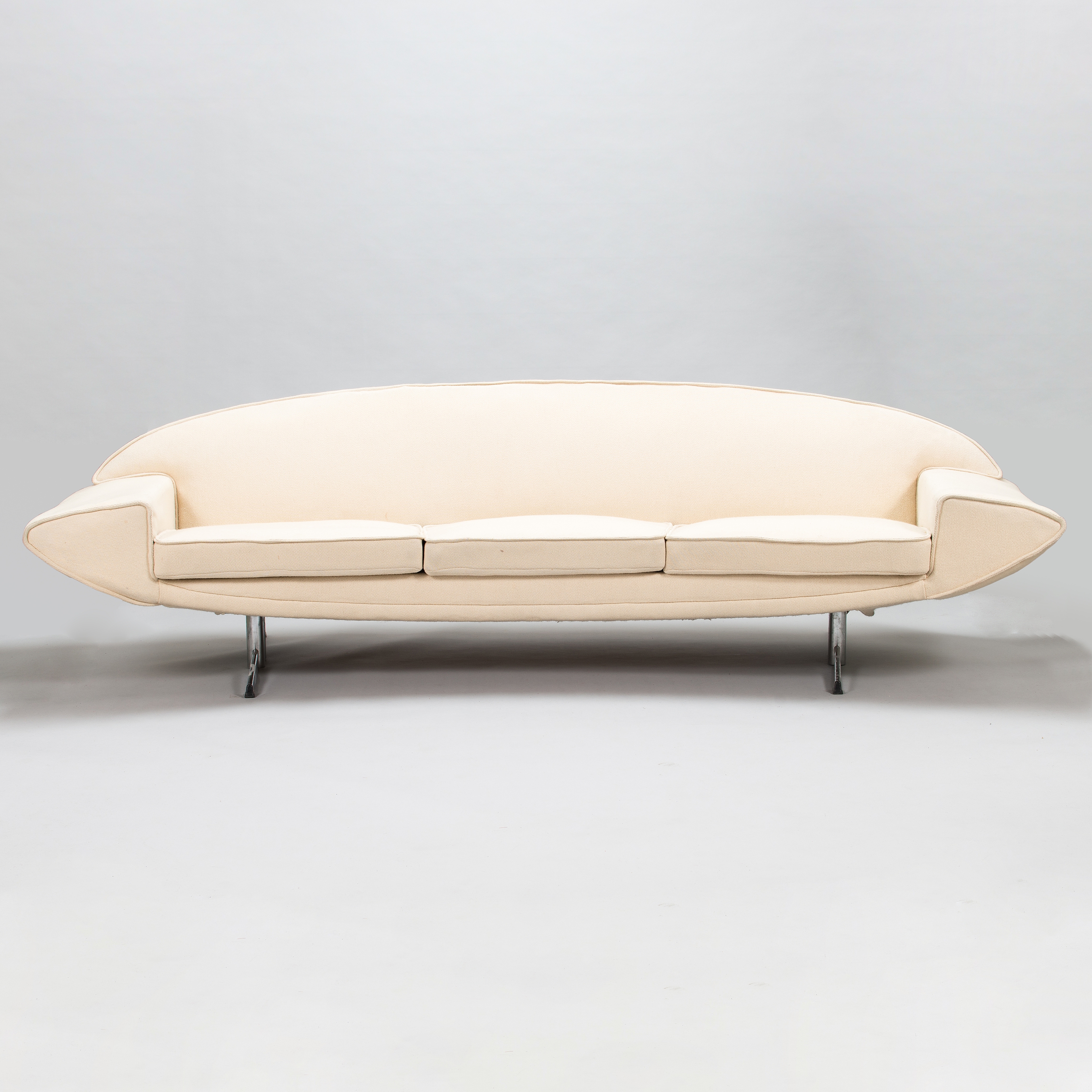 Artwork by Johannes Andersen, Three-piece 1960's/70's 'Capri' sofa suite for Trensum Möbelfabrik, Made of metal