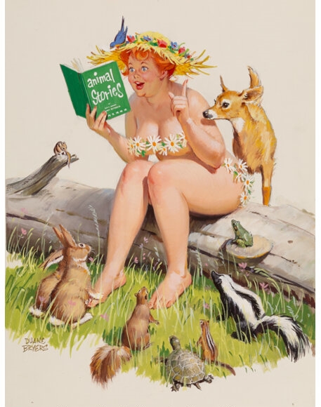 Animal Stories, calendar illustration by Duane Bryers, 1969
