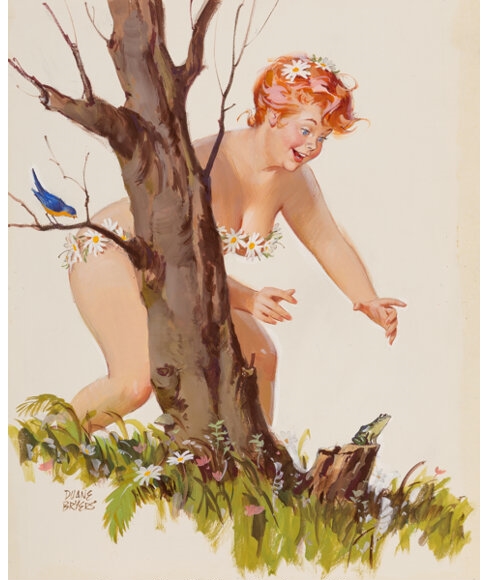 Hilda Catching a Frog by Duane Bryers, 1970