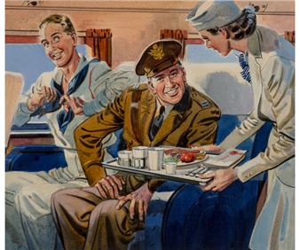 The Stewardess - Albert Dorne