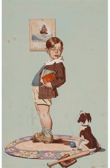 Artwork by Luke Doheny, End of Summer, TAB interior illustration, Made of Gouache on board