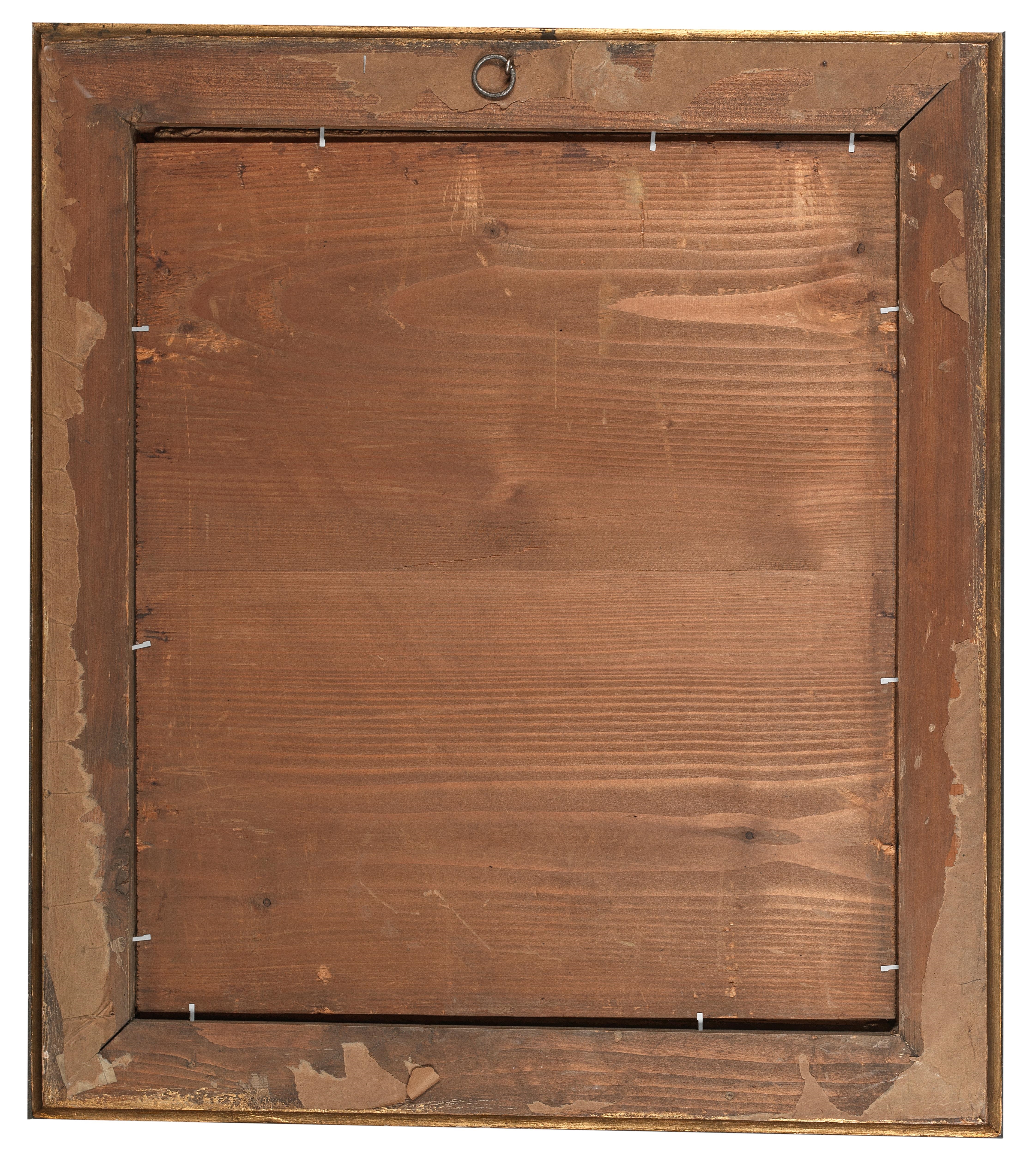 Artwork by Emil Strecker, Sitting by the Stove at Home, Made of oil on canvas