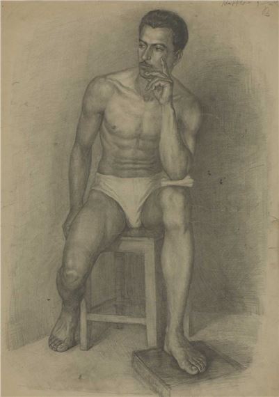 Seated male model - Vagan Kazhoyan