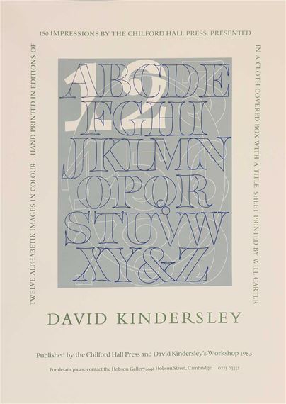 Three posters for The Hobson Gallery, Cambridge by David Kindersley, 1983