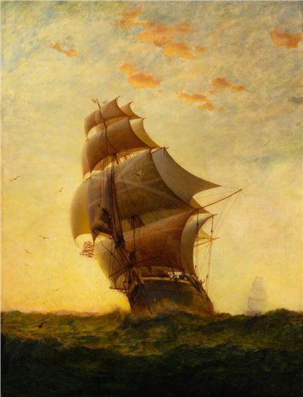 Ships at Sea by James Gale Tyler, 1885