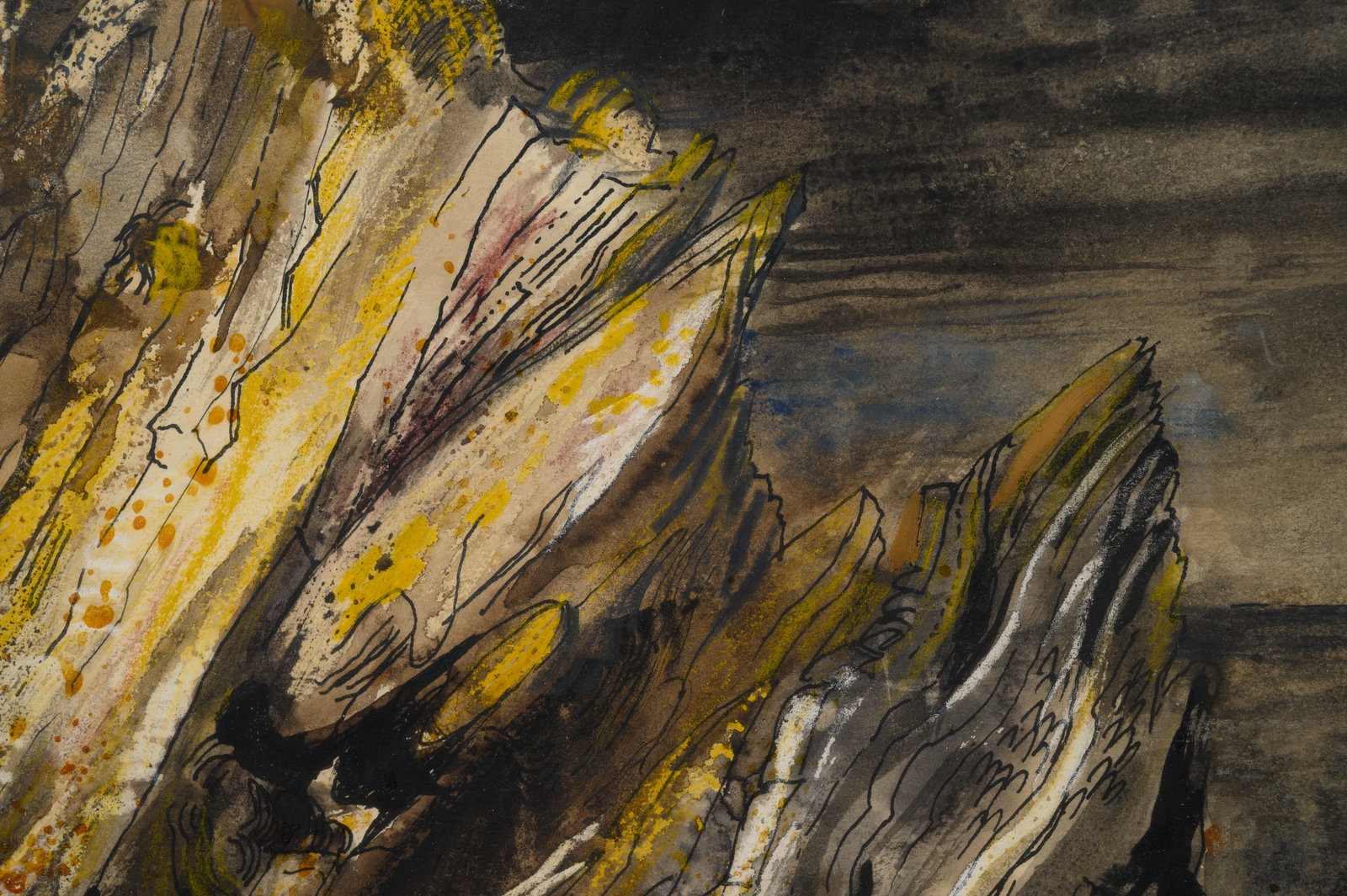 John Piper | Cliff at Polpero (1948) | MutualArt