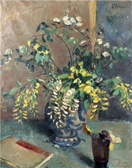 Stilleven met gouden regen - Johanna Bauer Stumpf