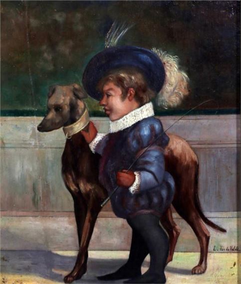 Man met hond by L. van de Velde