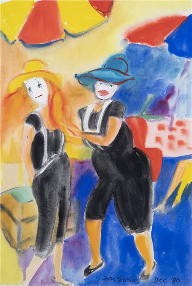 Larks in the Park Illa by Jane Evans, 1980