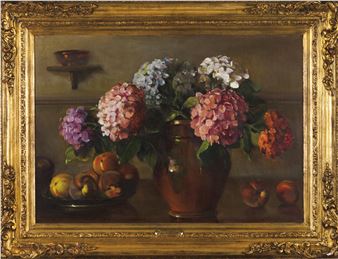 Still Life with flowers and fruits - José Basalisa