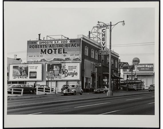 Pirkle Jones | Roberts-at-the-Beach Motel, San Francisco (Circa 1960) |  MutualArt