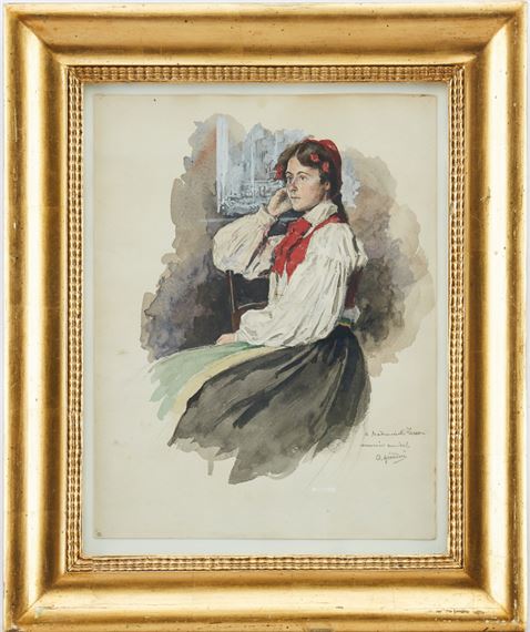 Sittande kvinna - Auguste Gérardin