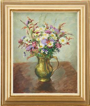 "Sommarbukett i mässingskanna" - Ryno Frieberg