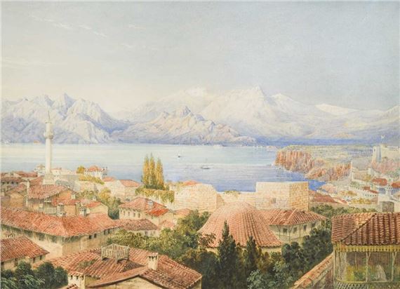 Adalia, in Asia Minor, looking towards the coast of Lycia by Edward Falkener
