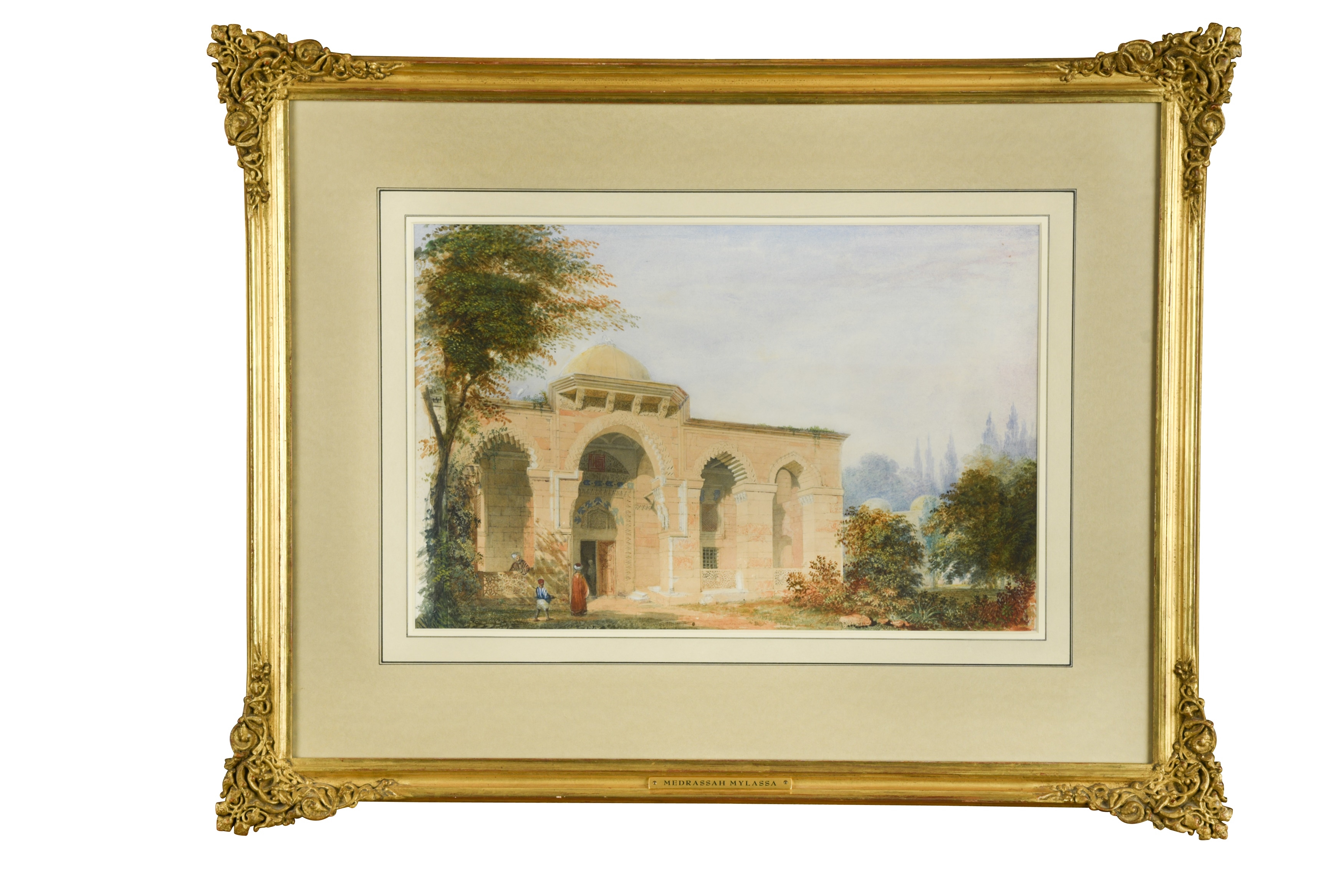 Artwork by Edward Falkener, The Mosque at Mylassa, Asia Minor, Made of watercolour over pencil on paper