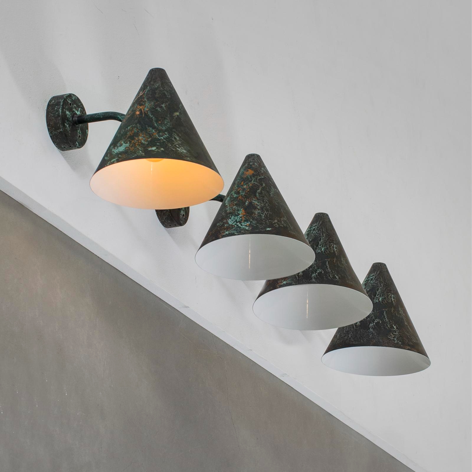 ”Tratten” outdoor geometric wall lamps by Hans-Agne Jakobsson, 1950