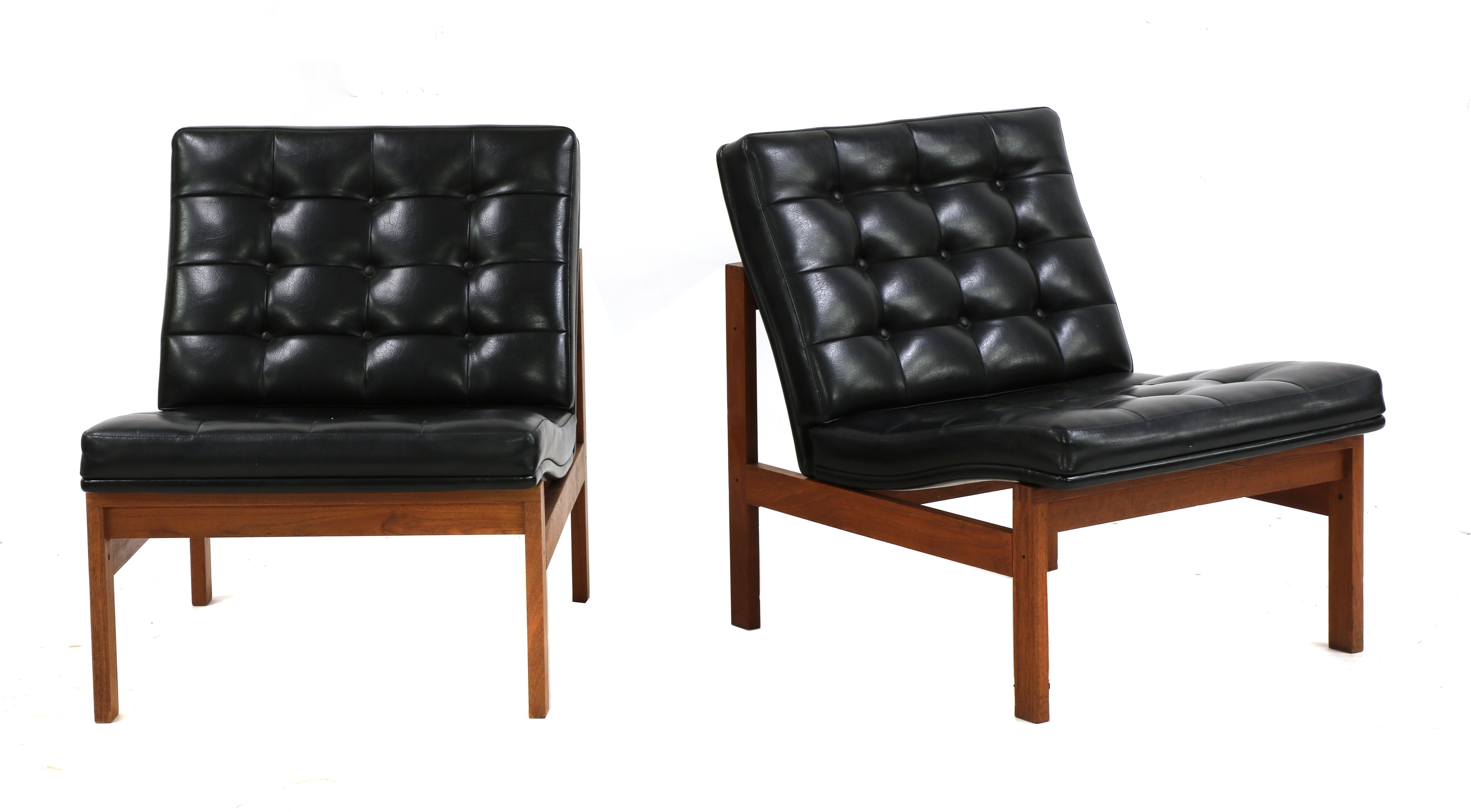 Artwork by Torben Lind, A pair of Danish teak 'Moduline' lounge chairs
