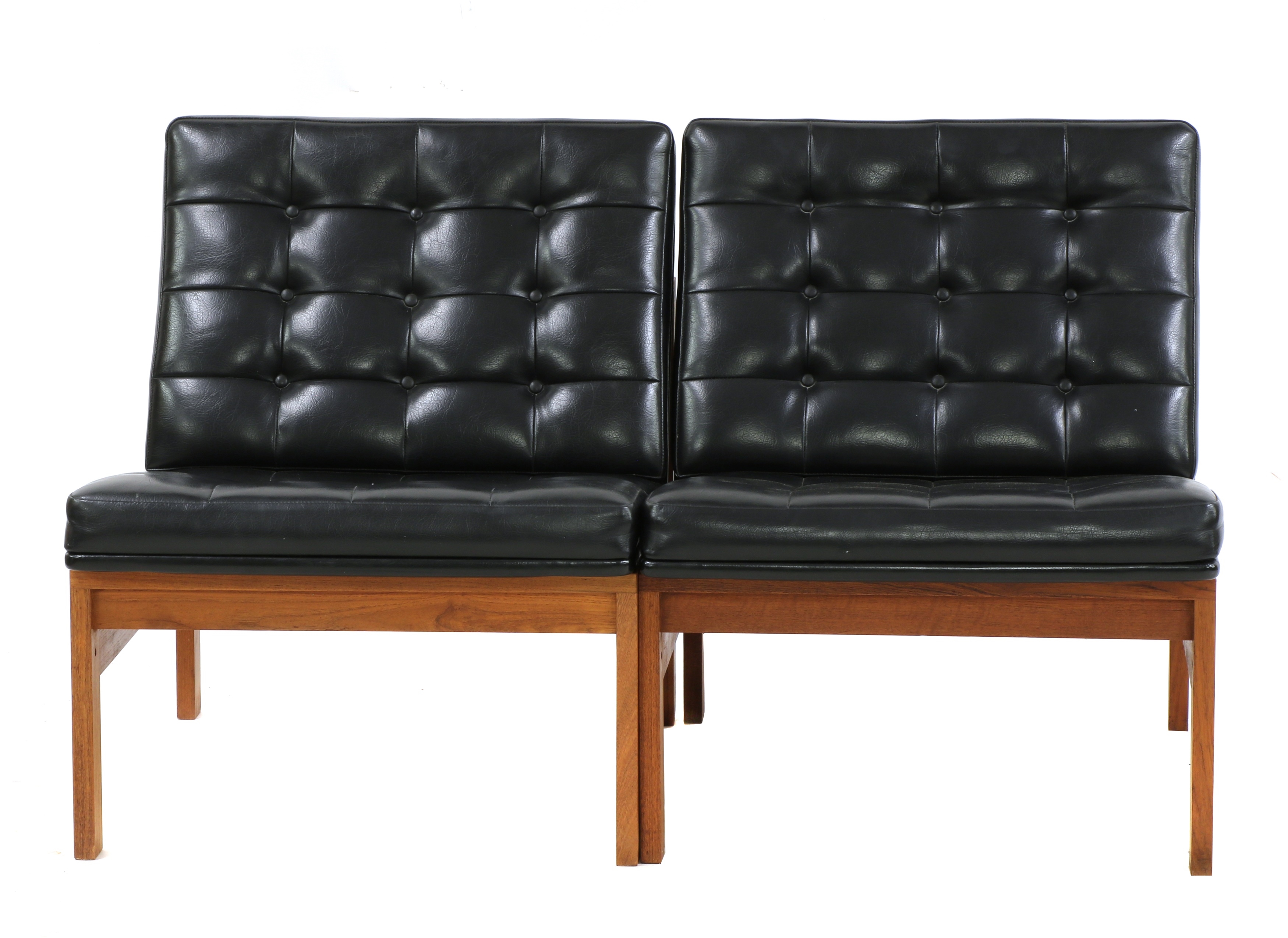 Artwork by Torben Lind, A pair of Danish teak 'Moduline' lounge chairs