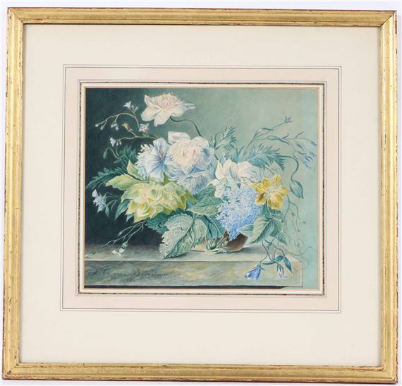 Still Life of Flowers by S.C. Van Beresteijn, 1832
