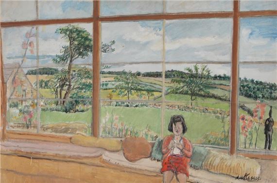 Woman Knitting by Enslin Hercules du Plessis