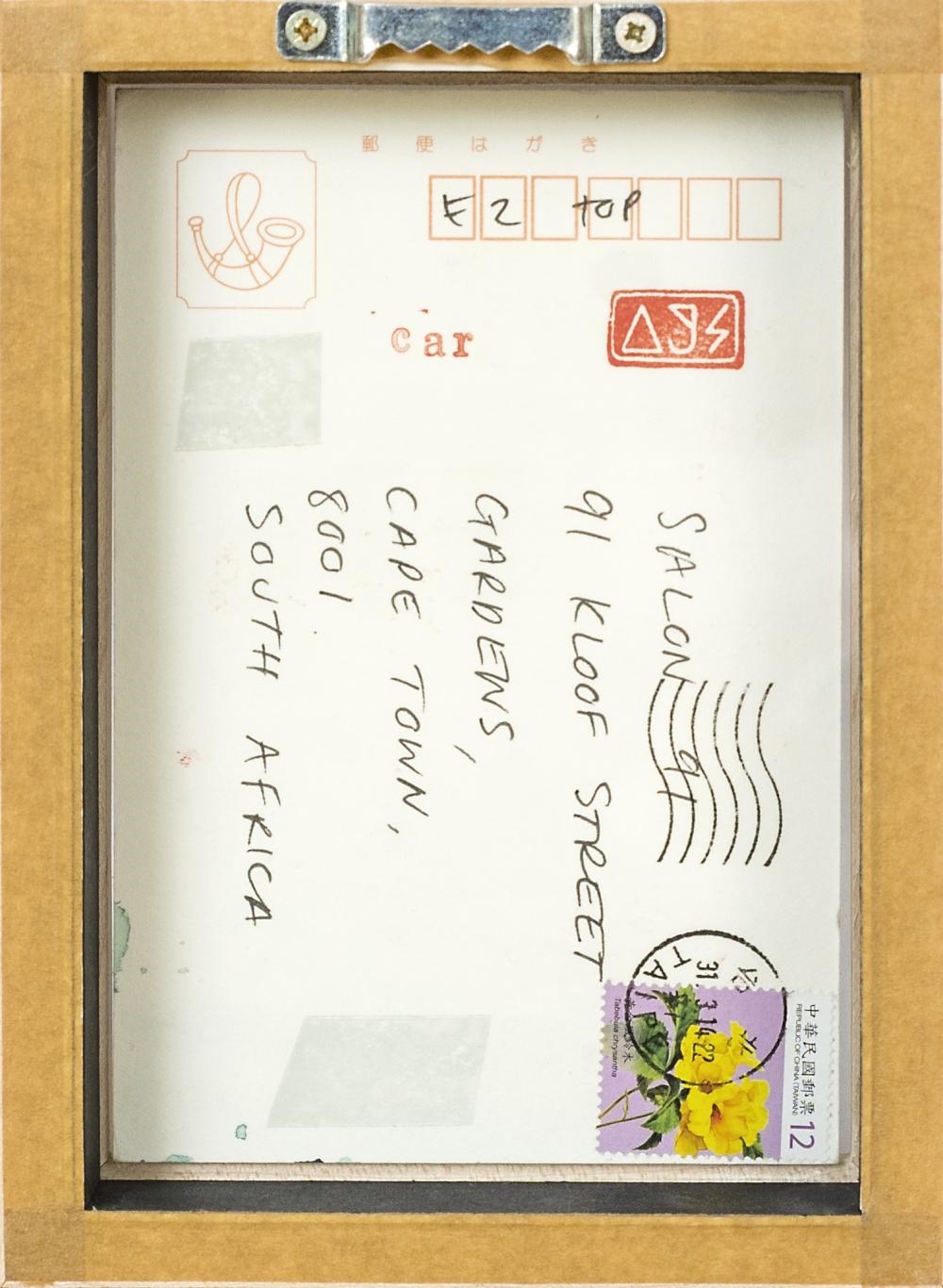 Artwork by Andrew Sutherland, Car; Locusts, Made of mixed media on paper