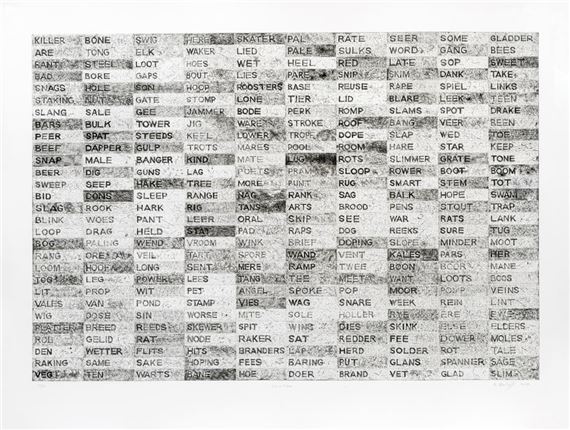 Word Woes by Willem Boshoff, 2014