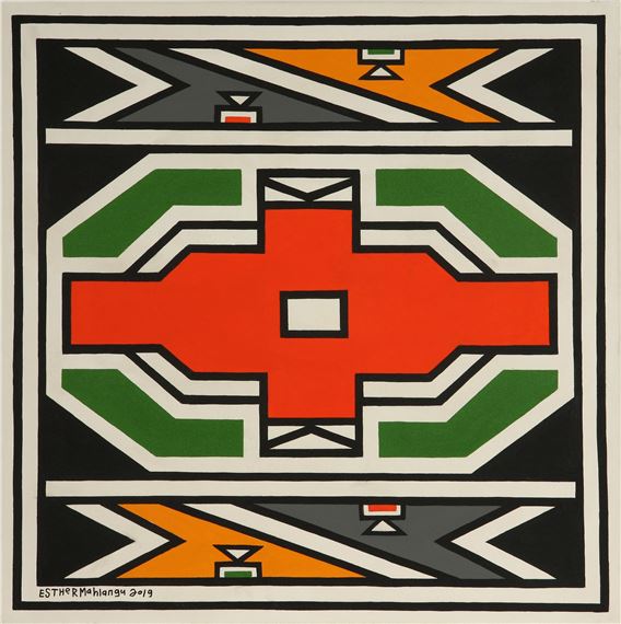 Ndebele Abstract by Esther Mahlangu, 2019