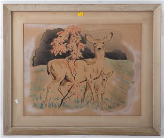 Doe and Fawn - Earle Nazar