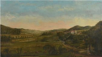 View from the Ziegelberg onto Derneburg Schloss - Ernst Friedrich Herbert zu Munster