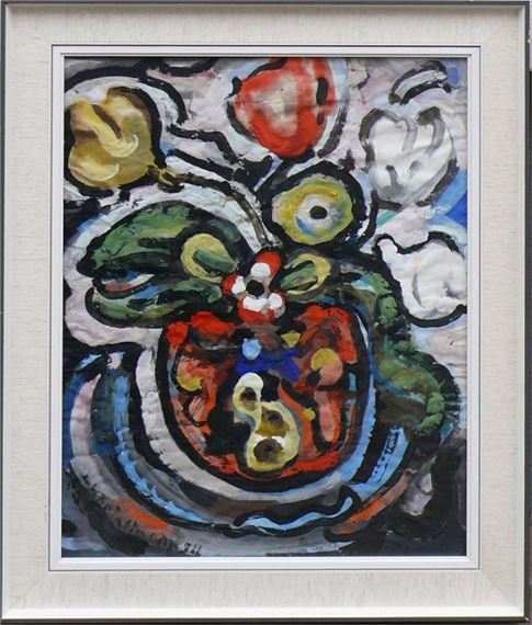 "Blumenstillleben" by Hans Breinlinger, 1954