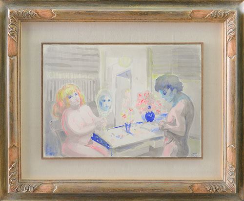 Aligi Sassu | Il mimo allo specchio (1981) | MutualArt