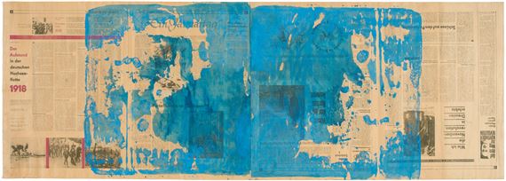 Großer Abdruck in Blau