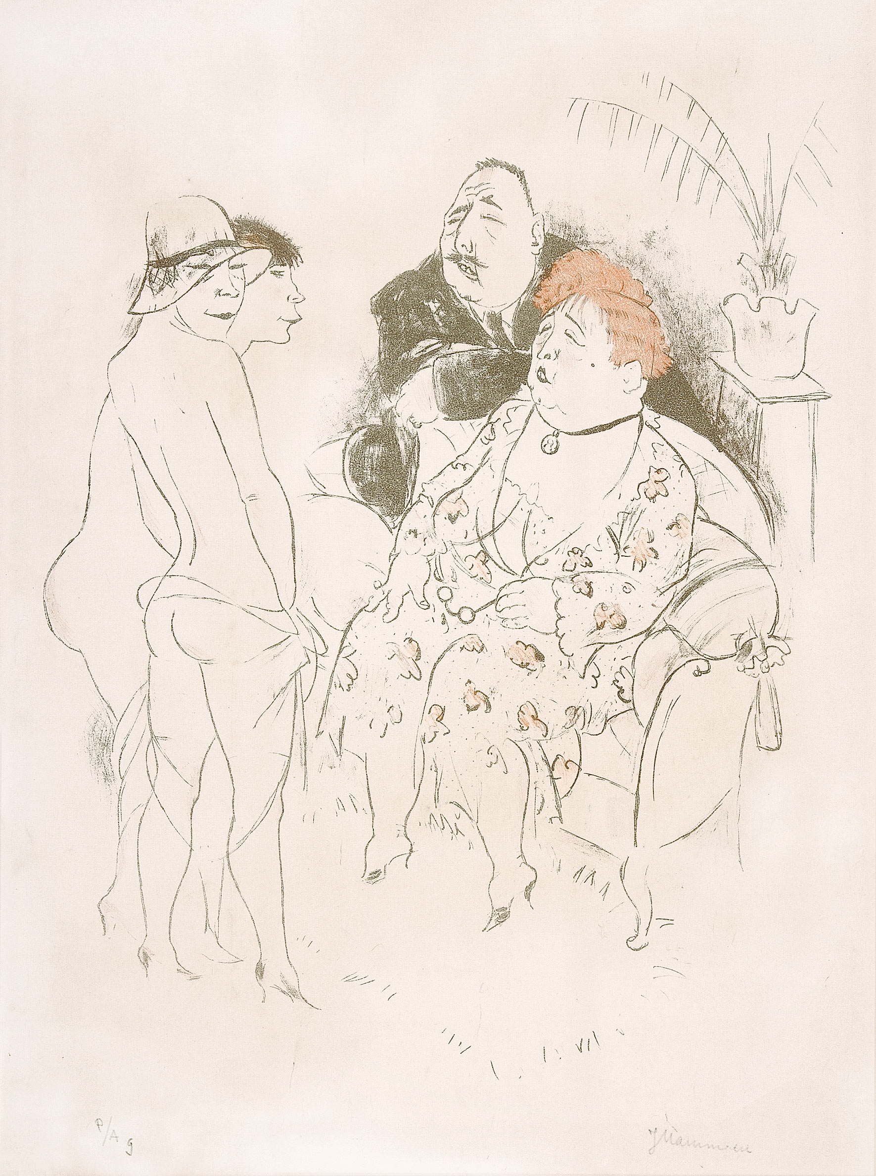 Artwork by Jeanne Mammen, Die Wahl, Made of Color lithograph on fine laid paper