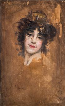 Portrait of a woman, study - Müller Méla
