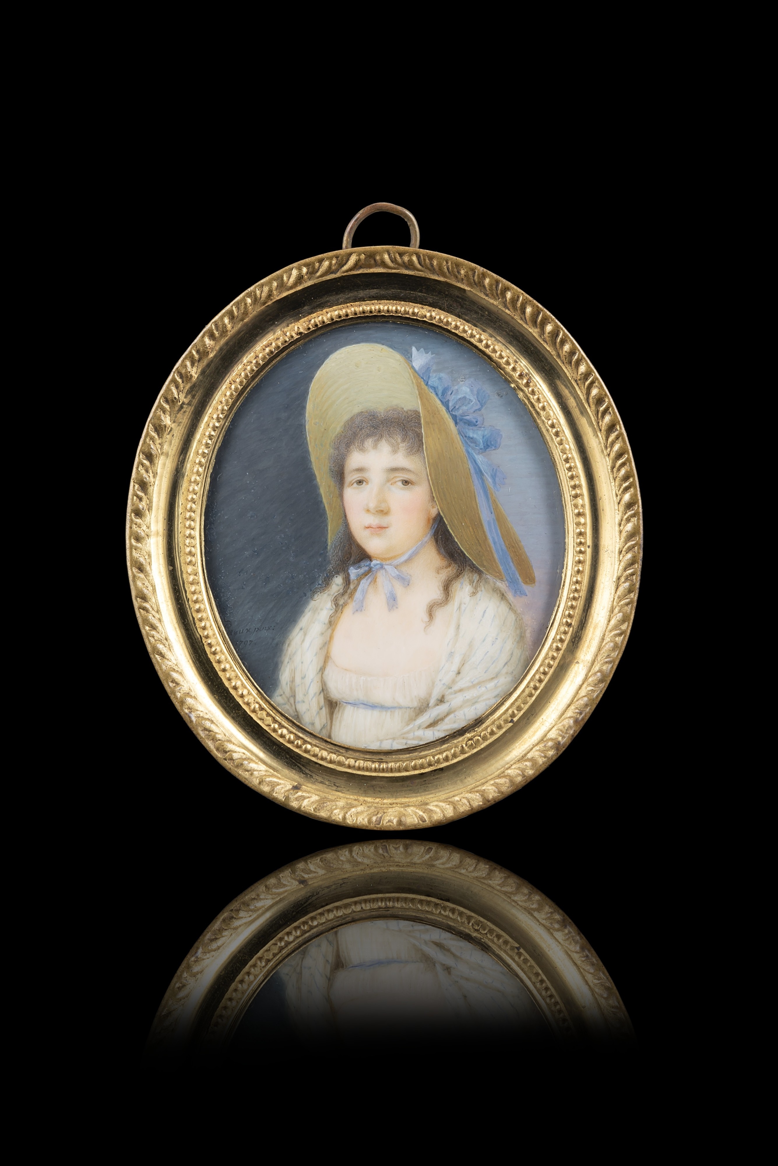 Artwork by Joseph Nicolaus Peroux, Portrait of young, Made of miniature on ivory