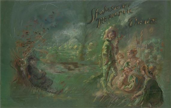 Cover Design for the Program Booklet "Shakespeare Memorial Theatre: a Season of Shakespearean Comedy, Stratford," by Lila De Nobili, 1960
