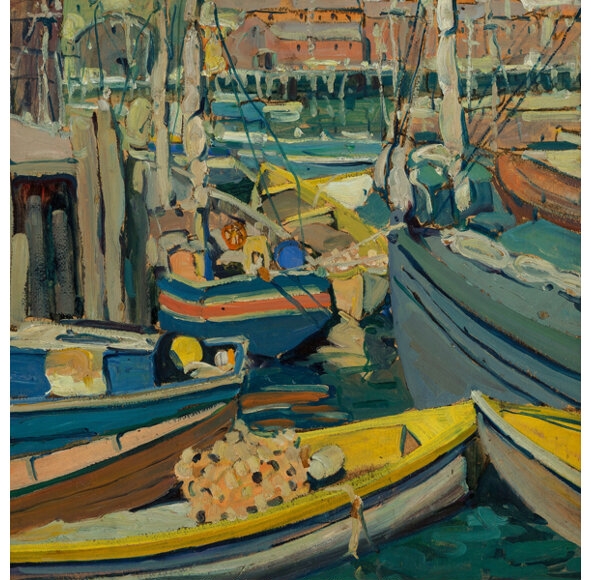 Jane Peterson | Boats at Harbor | MutualArt