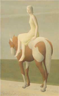 Girl on Piebald Horse - Alex Colville