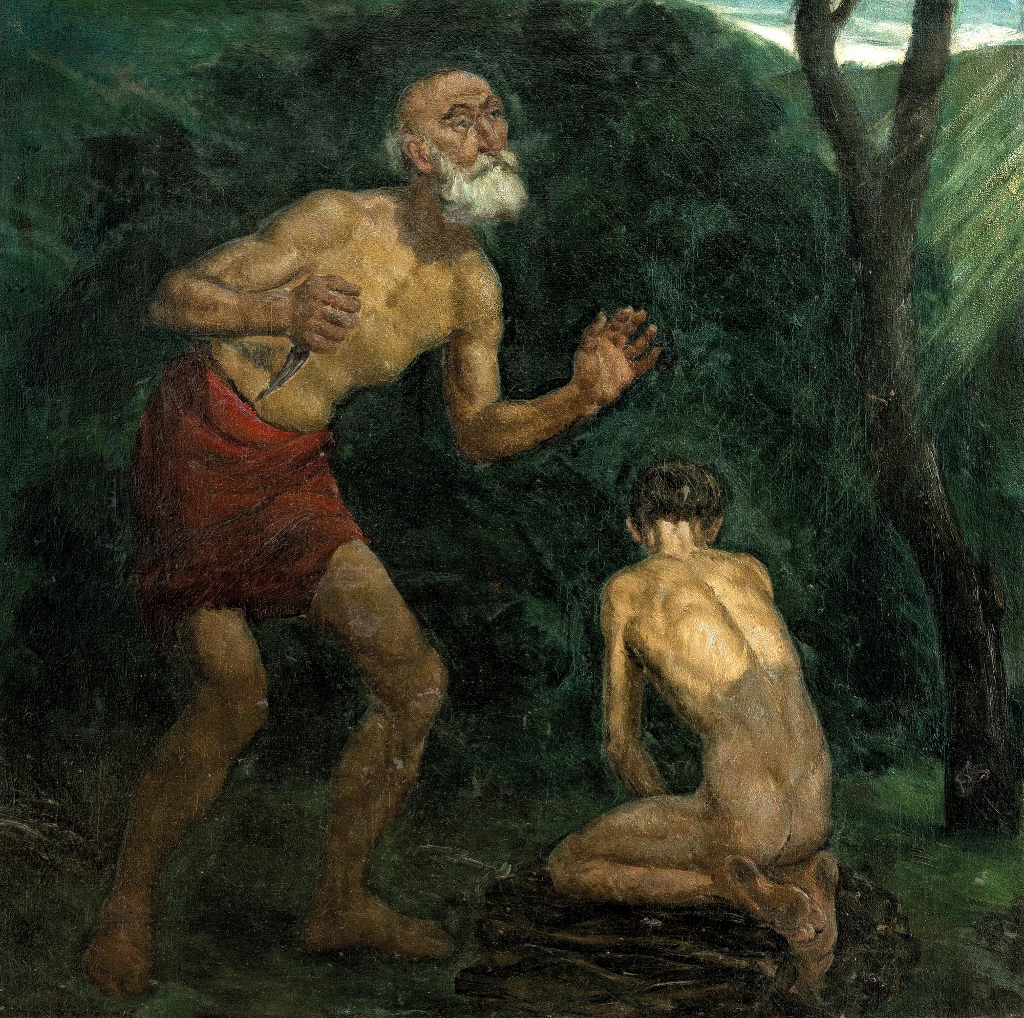 Artwork by József Bánáti Sverák, Izsák feláldozása, Made of oil on canvas