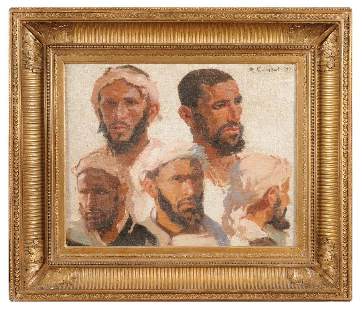 Artwork by Robert Génicot, Men of the Rif, Made of Oil on canvas