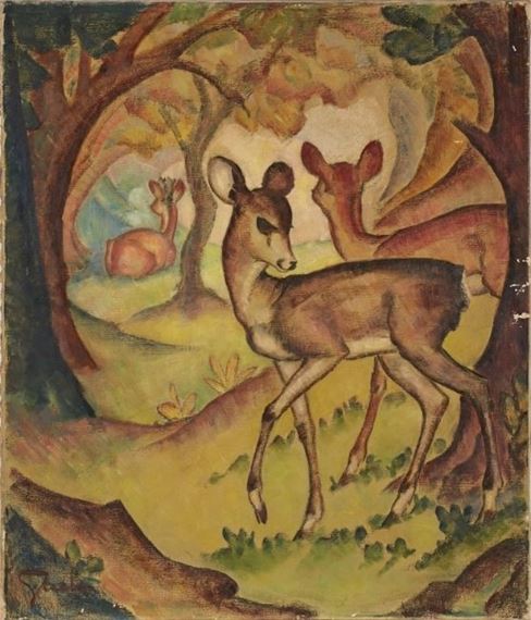 Karl Heinz Glaab Rehkitze Auf Der Lichtung Mutualart