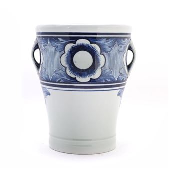 A porcelain floor vase modelled with two handles - Gotfred Rode